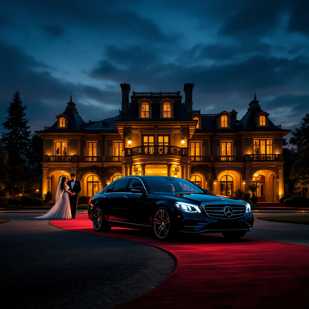 Luxury Mercedes wedding car and special event transportation in Northampton